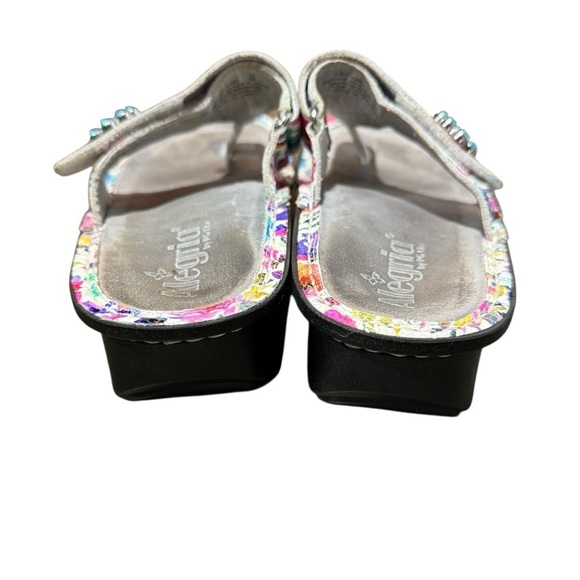 Alegria Carina Perennial Crackle Floral Sandals Velcro Size 36 Comfort Leather - Picture 4 of 10